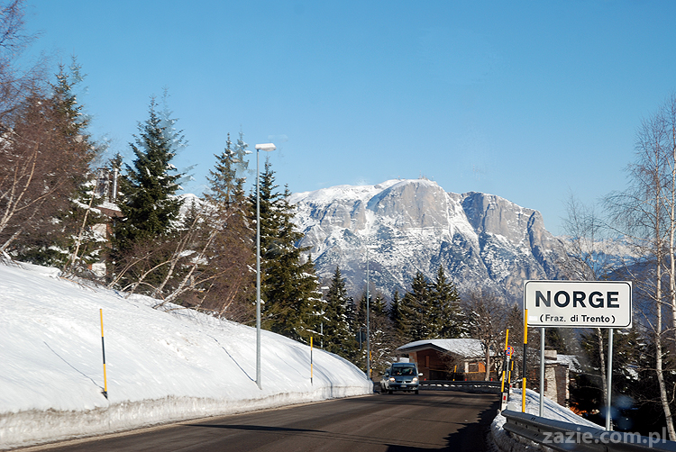 droga z Vason na Monte Bondone do Monachium