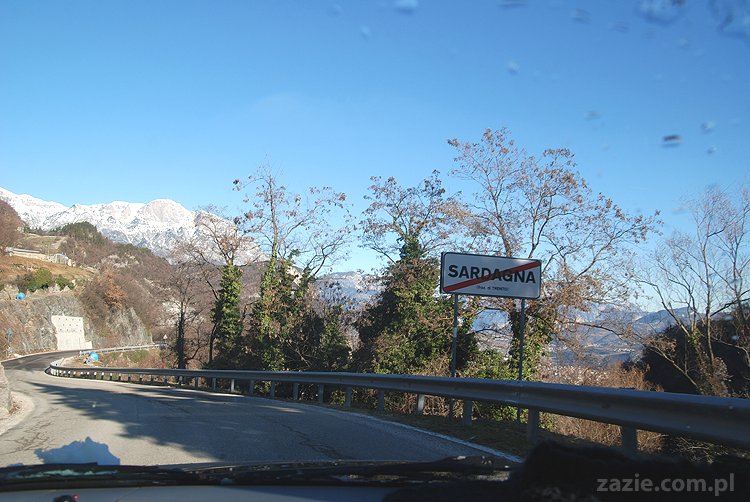droga z Vason na Monte Bondone do Monachium