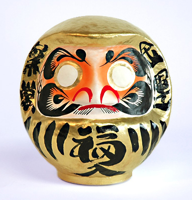 złota Daruma gold doll
