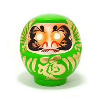 zielony Daruma green doll
