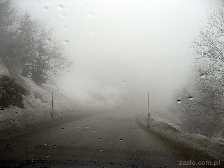 droga z Monte Bondone do Trydentu road from Monte Bondone to Trento