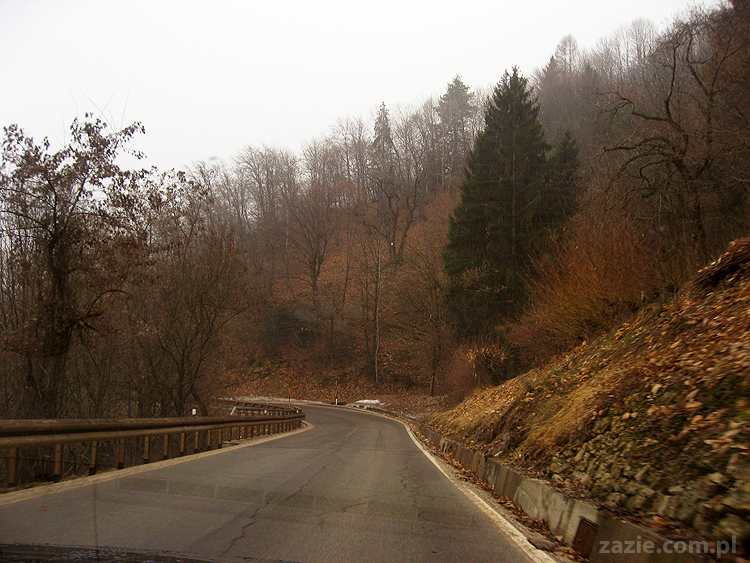 droga z Monte Bondone do Trydentu road from Monte Bondone to Trento