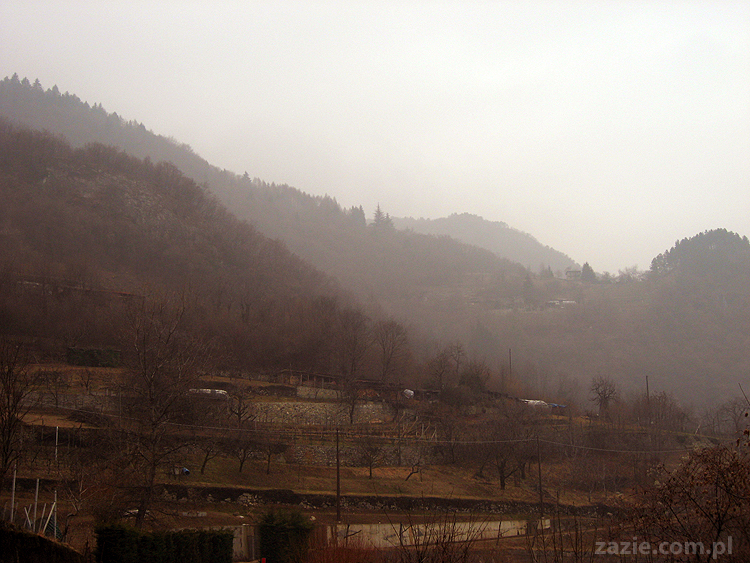 droga z Monte Bondone do Trydentu road from Monte Bondone to Trento