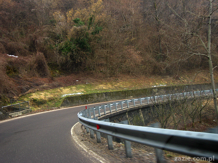 droga z Monte Bondone do Trydentu road from Monte Bondone to Trento