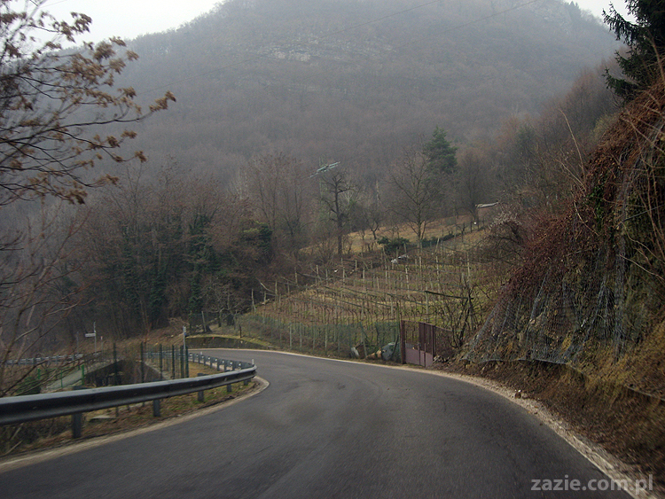 droga z Monte Bondone do Trydentu road from Monte Bondone to Trento
