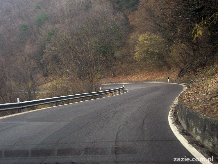droga z Monte Bondone do Trydentu road from Monte Bondone to Trento