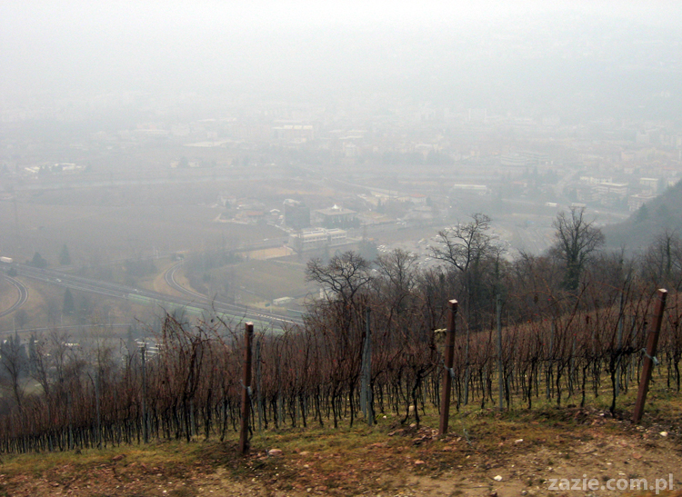 droga z Monte Bondone do Trydentu road from Monte Bondone to Trento