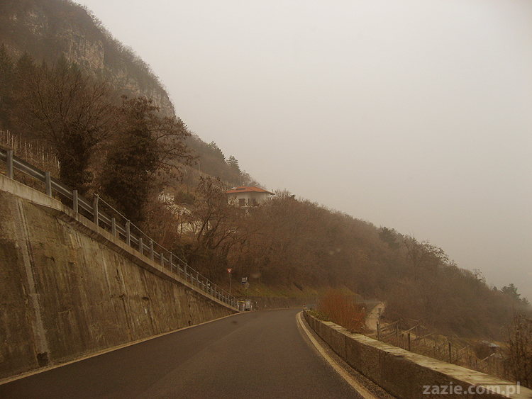 droga z Monte Bondone do Trydentu road from Monte Bondone to Trento