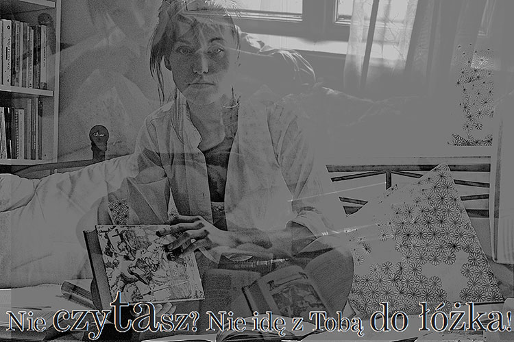 akcja Nie czytasz Nie idę z Tobą do łóżka Qlub Xiążkowy u Naszych Sąsiadów Kazia Szczuka Anna Laszuk Jacek Dehnel Sylwia Chutnik Kapela ze Wsi Warszawa Paweł Althamer Jeż Jerzy Marcin Szczygielski Olga Gromek Zazie Syd Breslauer mopsy Kumok Miszur Bianka Siwińska Nasta Niakrasawa Marta Syrwid Betty Q & Crew Monika Banach Monika Czaplicka Nie czytasz? Nie idę z Tobą do łóżka! Qlub Xiążkowy u Naszych Sąsiadów Kazia Szczuka Anna Laszuk Jacek Dehnel Sylwia Chutnik Kapela ze Wsi Warszawa Paweł Althamer Jeż Jerzy Marcin Szczygielski Olga Gromek Zazie Syd Breslauer mopsy Kumok Miszur Bianka Siwińska Nasta Niakrasawa Marta Syrwid Betty Q & Crew Monika Banach Monika Czaplicka