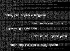 b(l)og umarł, a niebo się rozpękło.