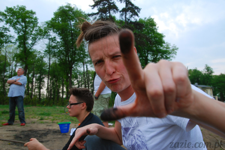 Wakacje Zazie i Syd z mopsami Kumokiem i Miszurem 2012 w Pałacu Wiechlice