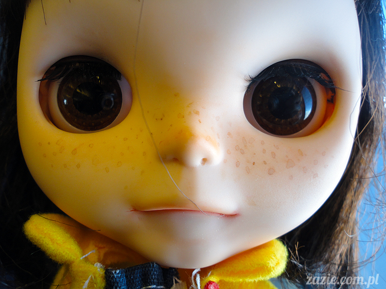 Orka Blythe doll lalka Simply Chocolate custom by Zazie kieszonkowy atlas chmur, above the clouds, airplane view 