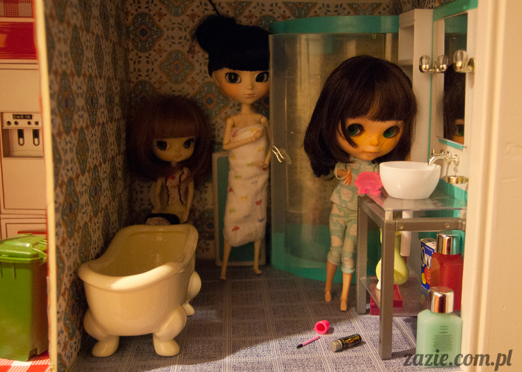 Christmas Xmas Dolls by Zazie, winter diorama with Blythe Simply Chocolate Dal Rot Chan Pullip Ddalgi