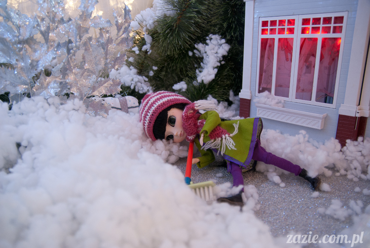 Christmas Xmas Dolls by Zazie, winter diorama with Blythe Simply Chocolate Dal Rot Chan Pullip Ddalgi