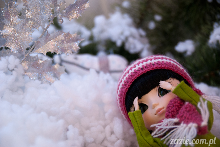 Christmas Xmas Dolls by Zazie, winter diorama with Blythe Simply Chocolate Dal Rot Chan Pullip Ddalgi