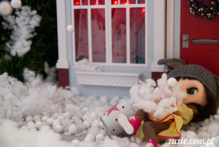 Christmas Xmas Dolls by Zazie, winter diorama with Blythe Simply Chocolate Dal Rot Chan Pullip Ddalgi