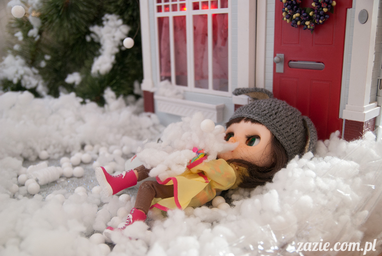 Christmas Xmas Dolls by Zazie, winter diorama with Blythe Simply Chocolate Dal Rot Chan Pullip Ddalgi