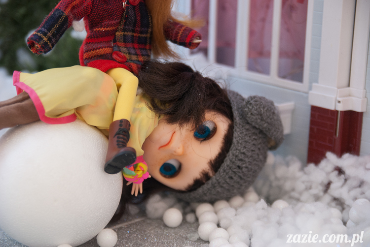 Christmas Xmas Dolls by Zazie, winter diorama with Blythe Simply Chocolate Dal Rot Chan Pullip Ddalgi