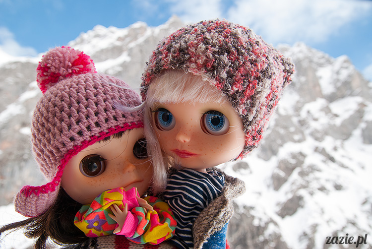 Zazie Blythe dolls Oh!Zazie custom ooak Simply Chocolate & Simply Vanilla winter ski mountains dev.zazie.com.pl