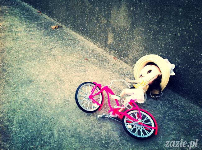 Orka Blythe Doll Simply Chocolate on the river bank of Vistula
