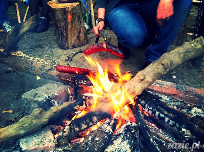 ognisko nad Wisła i rower Zazie
