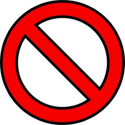 Not-allowed-sign