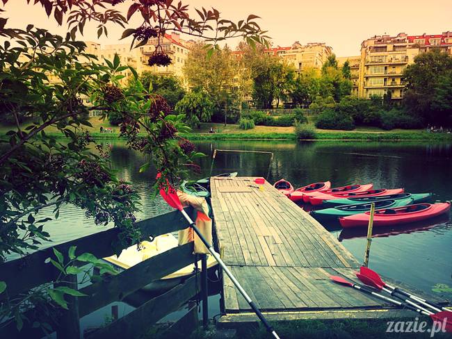 jeziorko kamionkowskie w parku skaryszewskim