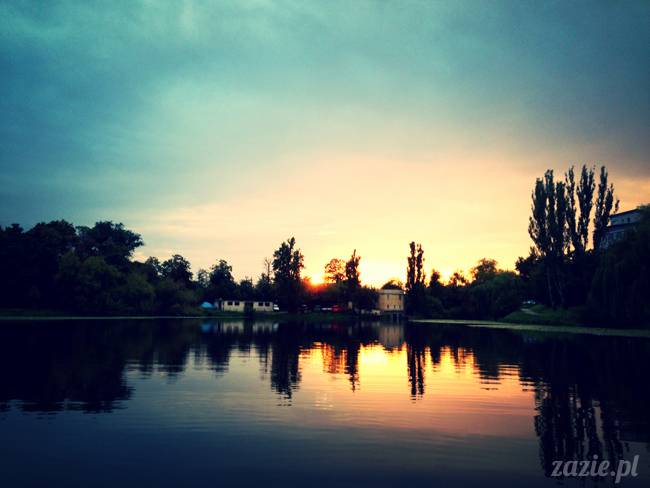 jeziorko kamionkowskie w parku skaryszewskim