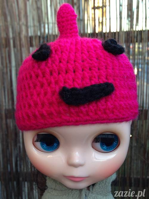 szydełkowe czapki i czapeczki dla lalki Blythe