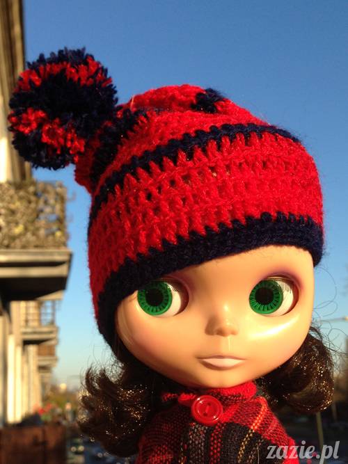 szydełkowe czapki i czapeczki dla lalki Blythe