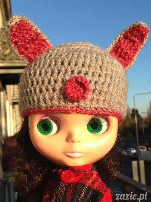 szydełkowe czapki i czapeczki dla lalki Blythe