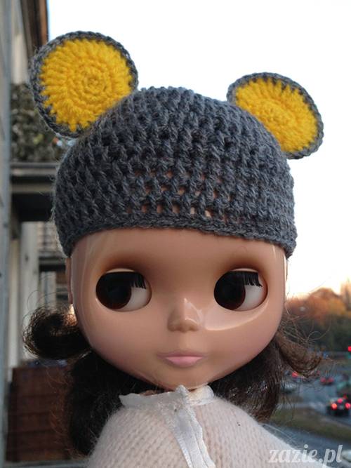 szydełkowe czapki i czapeczki dla lalki Blythe