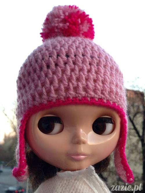 szydełkowe czapki i czapeczki dla lalki Blythe