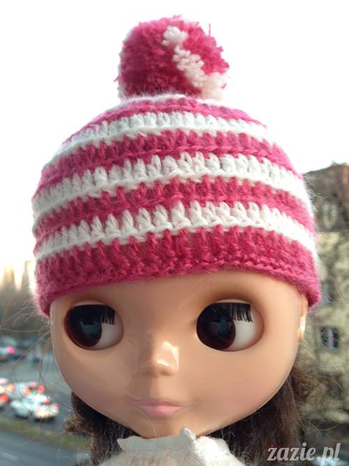 szydełkowe czapki i czapeczki dla lalki Blythe