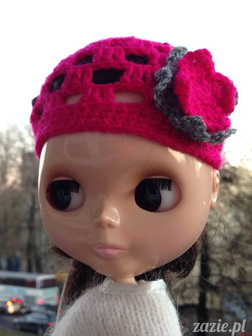 szydełkowe czapki i czapeczki dla lalki Blythe
