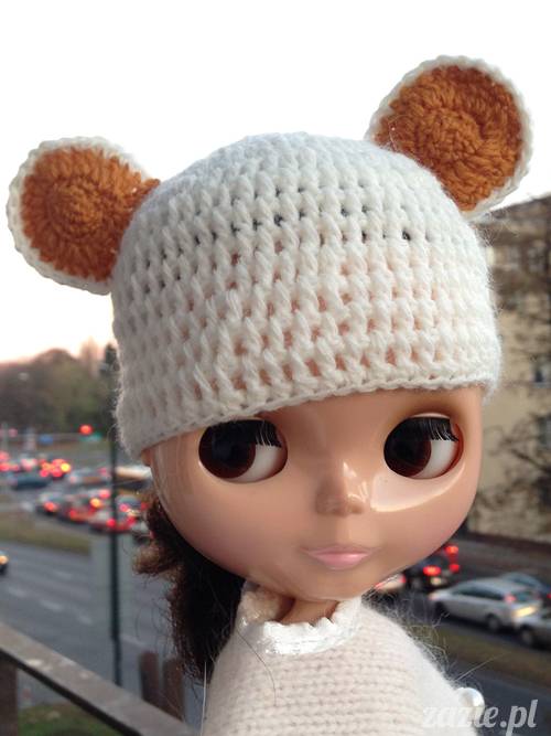 szydełkowe czapki i czapeczki dla lalki Blythe