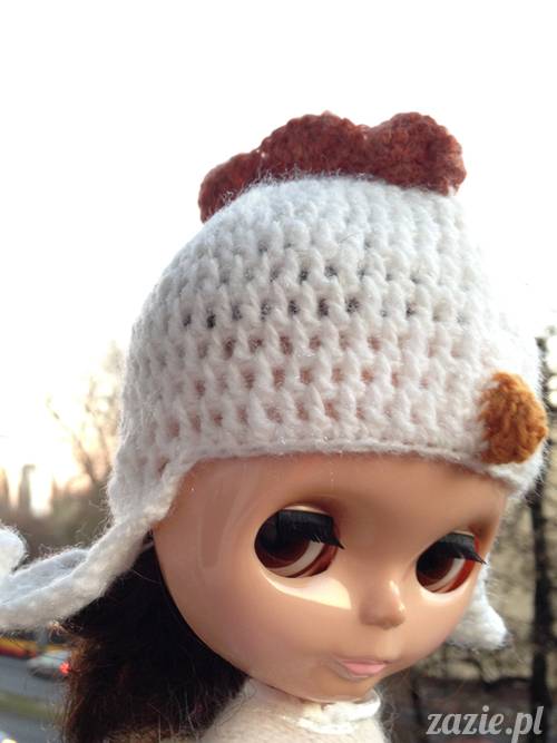 szydełkowe czapki i czapeczki dla lalki Blythe