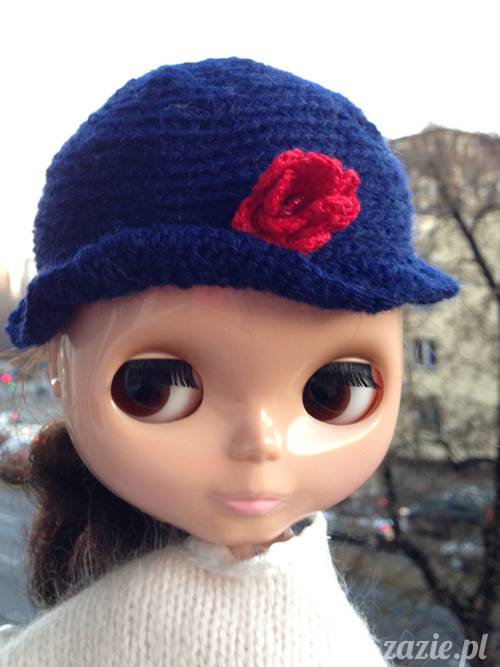 szydełkowe czapki i czapeczki dla lalki Blythe