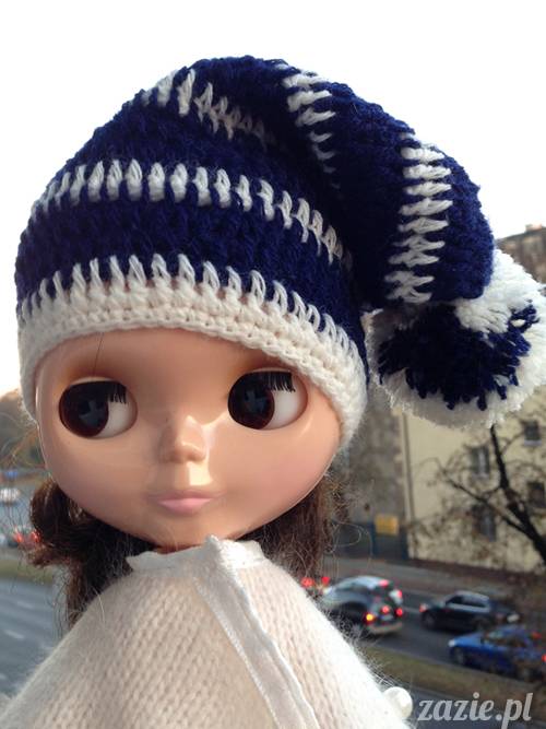 szydełkowe czapki i czapeczki dla lalki Blythe