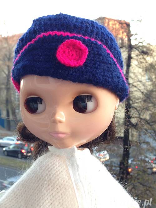 szydełkowe czapki i czapeczki dla lalki Blythe
