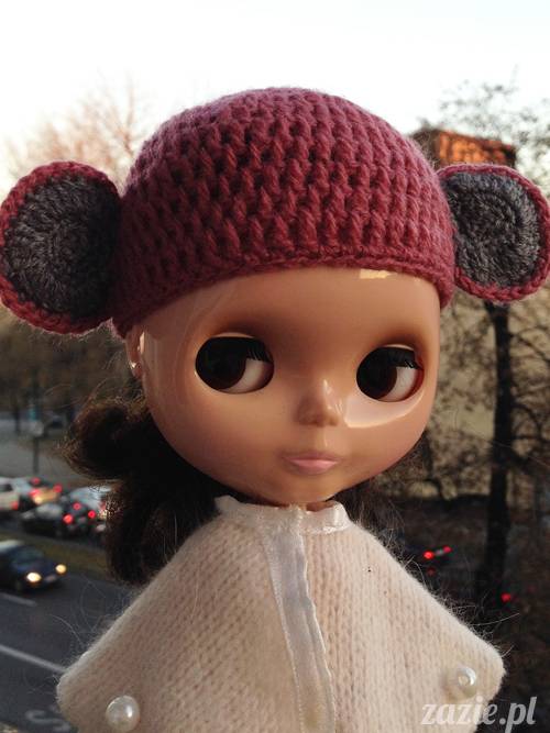 szydełkowe czapki i czapeczki dla lalki Blythe