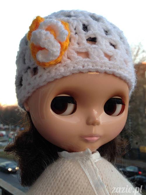 szydełkowe czapki i czapeczki dla lalki Blythe