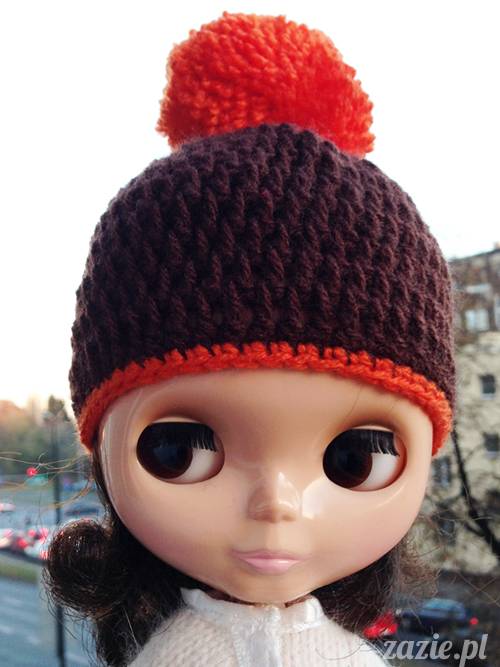 szydełkowe czapki i czapeczki dla lalki Blythe