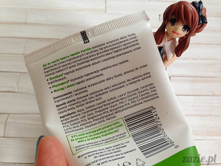 recenzje i testy kosmetyków, opinie o kosmetykach, Iwostin Purritin żel do mycia twarzy