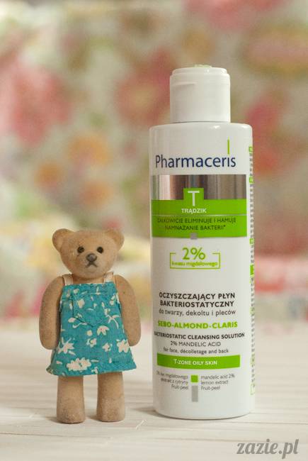 recenzje kosmetyków, opinie o kosmetykach, Pharmaceris T, Sebo Almond Claris, płyn oczyszczający bakteriostatyczny z 2% kwasem migdałowym
