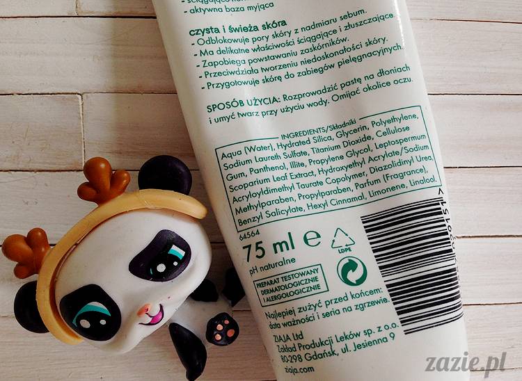 recenzje i testy kosmetyków, opinie o kosmetykach, Ziaja Liście Manuka, pasta do głębokiego oczyszczania twarzy przeciw zaskórnikom