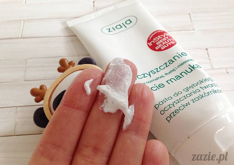 recenzje i testy kosmetyków, opinie o kosmetykach, Ziaja Liście Manuka, pasta do głębokiego oczyszczania twarzy przeciw zaskórnikom