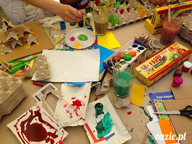 warsztaty recyklingowe Zazie i Syd na Placu Defilad