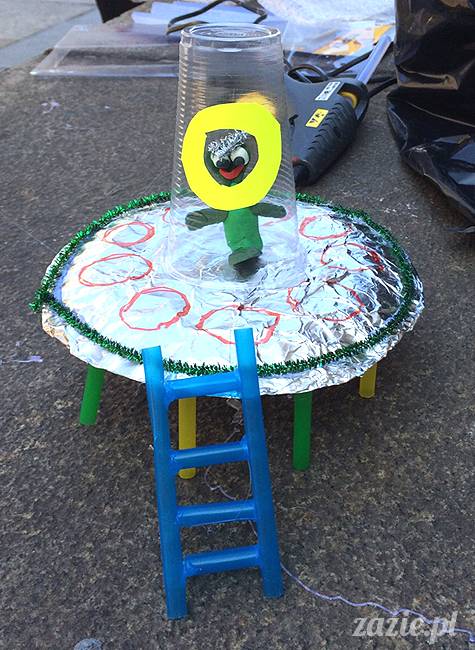 zajęcia dla dzieci, recyklingowe warsztaty plastyczne dla dzieci i rodziców, prowadzenie Olga Zazie i Syd Breslauer, organizator Cafe Kulturalna