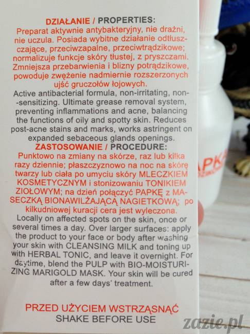 blog kosmetyczny, recenzje i testy kosmetyków, opinie o kosmetykach, jadwiga polska papka do cery trądzikowej